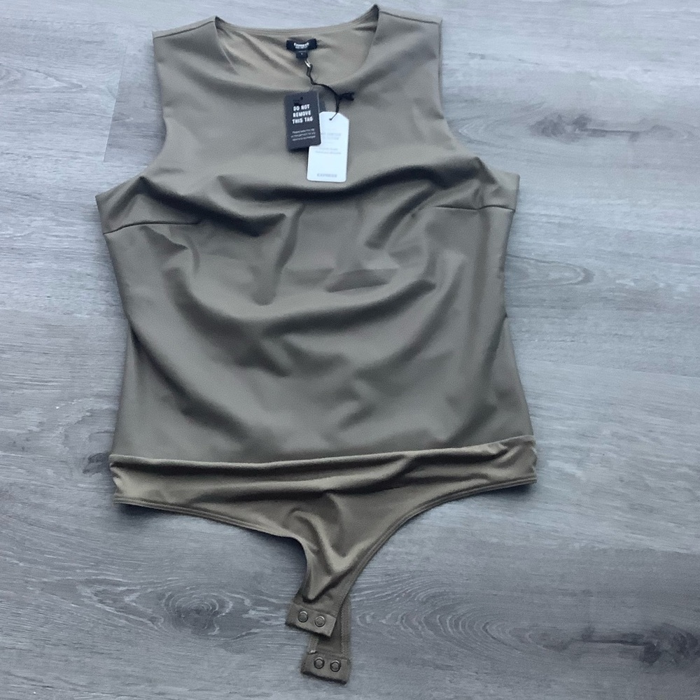 Express Faux Leather Bodysuit